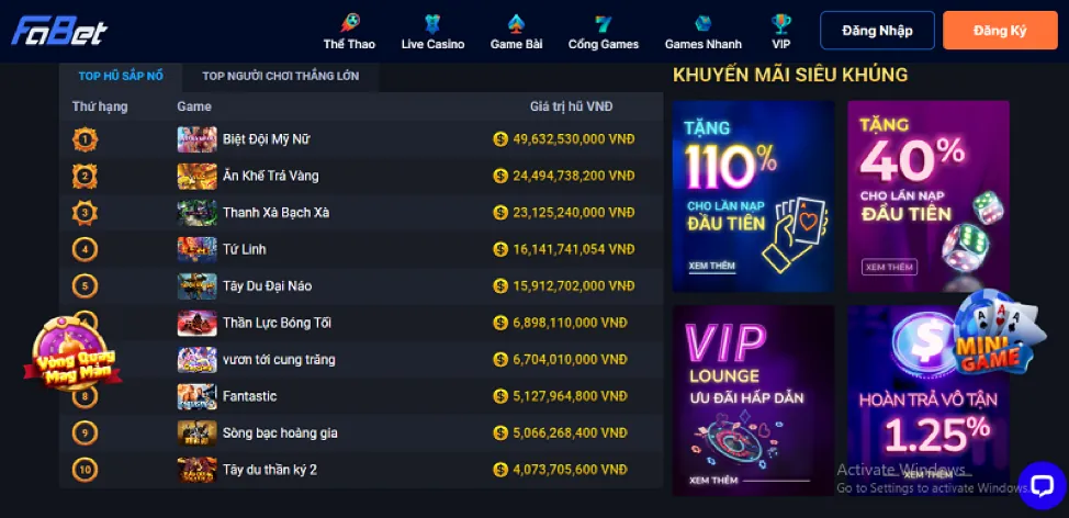 Slot 3D và VR FU88